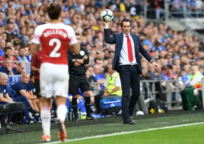 Framed Print : Unai Emery Leads Arsenal in Premier League Clash against Cardiff City (2018-19)