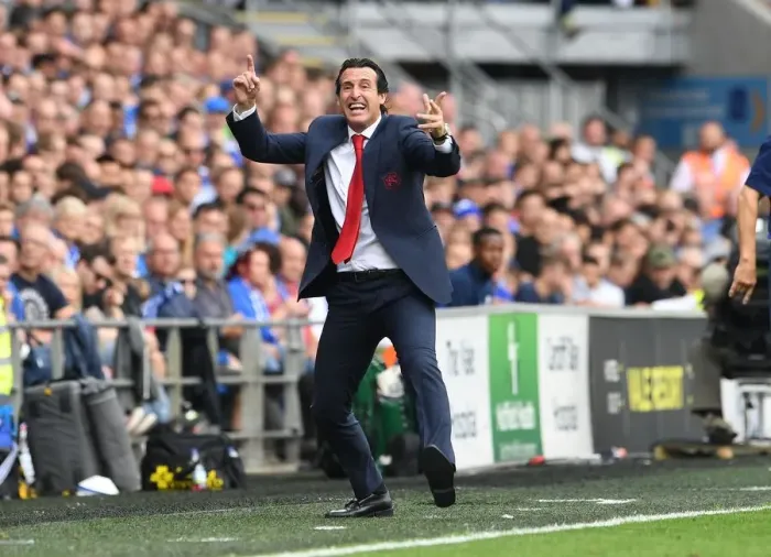 Framed Print : Unai Emery Leads Arsenal in Premier League Clash against Cardiff City (2018-19)