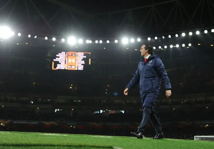 Framed Print : Unai Emery Leads Arsenal Against Sporting CP in Europa League Framed Print : Unai Emery Leads Arsenal Against Sporting CP in Europa League