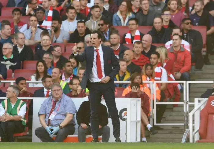 Framed Print : Unai Emery Leads Arsenal Against Watford in Premier League Showdown (2018-19) Framed Print : Unai Emery Leads Arsenal Against Watford in Premier League Showdown (2018-19)