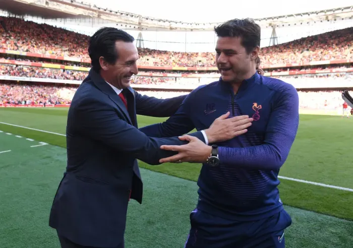 Framed Print : Unai Emery and Mauricio Pochettino Face Off: Arsenal v Tottenham Premier League Showdown (2019-20) Framed Print : Unai Emery and Mauricio Pochettino Face Off: Arsenal v Tottenham Premier League Showdown (2019-20)