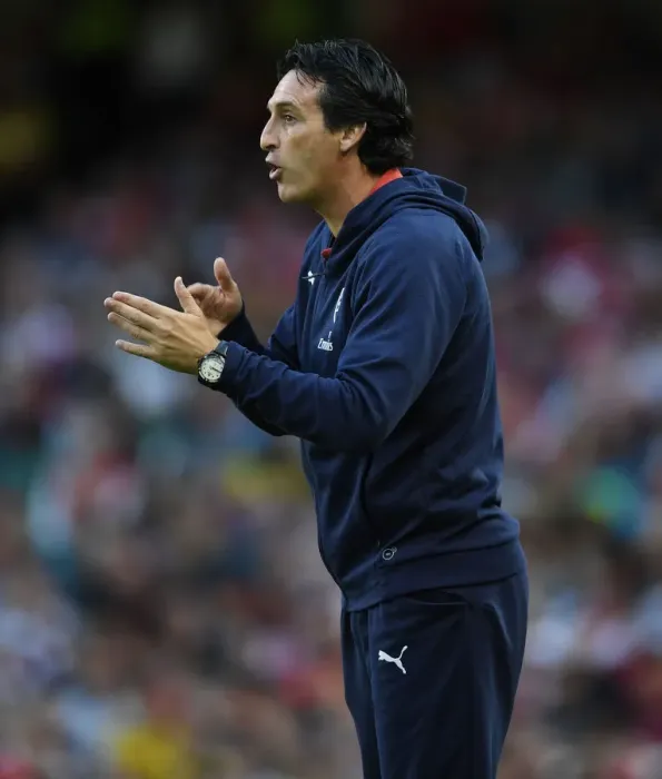 Framed Print : Unai Emery vs. Chelsea: Arsenal's Pre-Season Showdown in Dublin, 2018