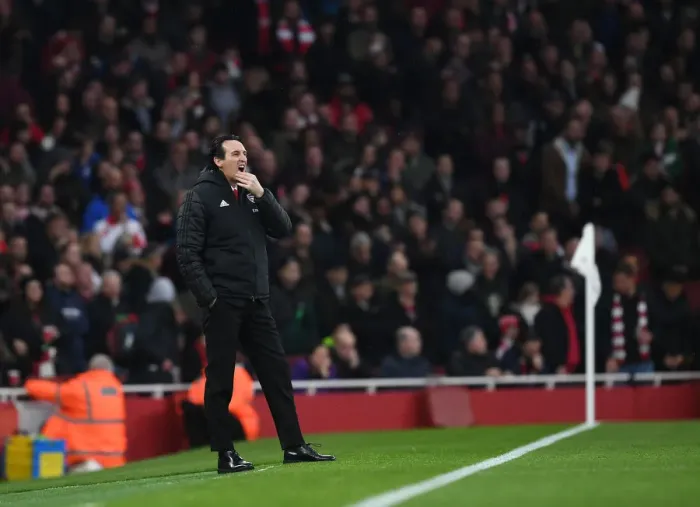 Framed Print : Unai Emery's Determination: Arsenal's Premier League Showdown vs. Southampton