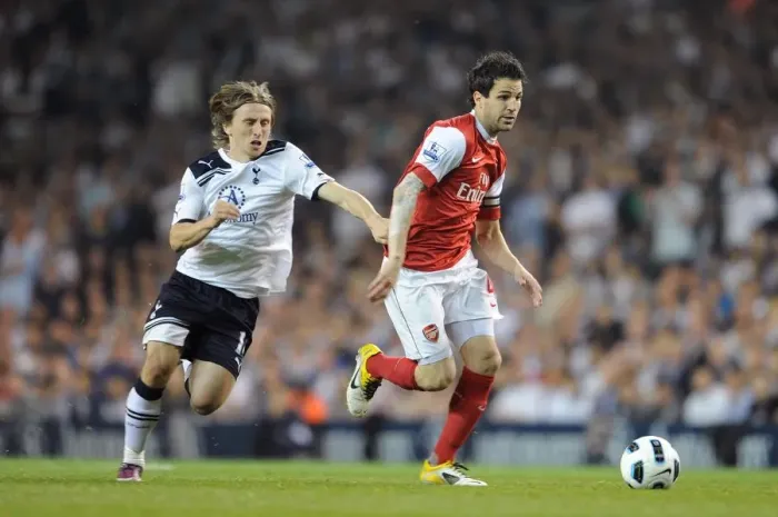 Framed Print : Unforgettable 3-3 Battle: Fabregas vs. Modric - Premier League Showdown (2011) Framed Print : Unforgettable 3-3 Battle: Fabregas vs. Modric - Premier League Showdown (2011)