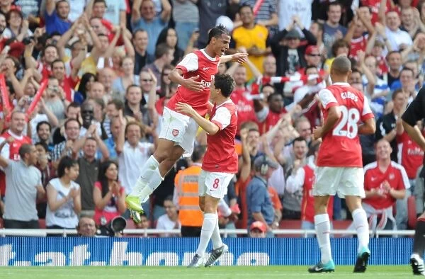 Unforgettable Goal Celebration: Chamakh and Nasri's Strike at Emirates Cup