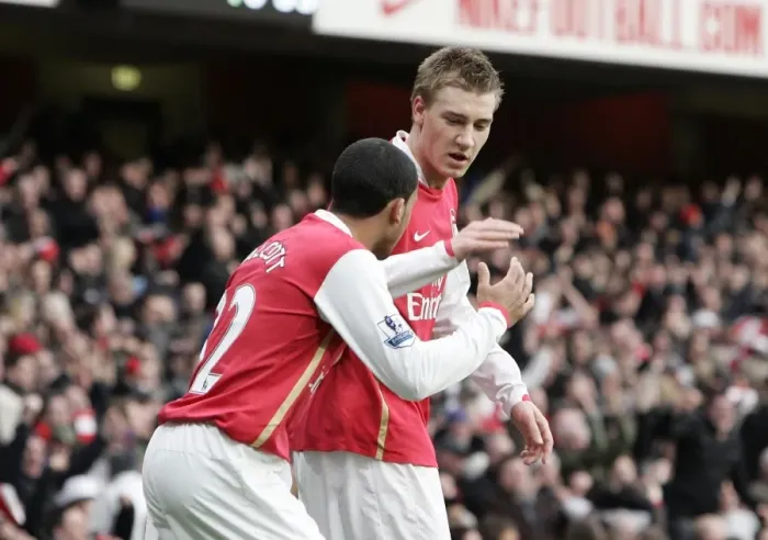 Framed Print : Unforgettable Moment: Bendtner and Walcott's Electric Goal Celebration, Arsenal vs Aston Villa, 2008 Framed Print : Unforgettable Moment: Bendtner and Walcott's Electric Goal Celebration, Arsenal vs Aston Villa, 2008