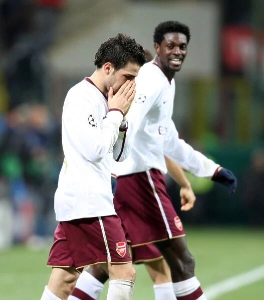 Unforgettable Moment: Fabregas and Adebayor Score as Arsenal Takes a 2-0 Lead Over AC Milan in the UEFA Champions League