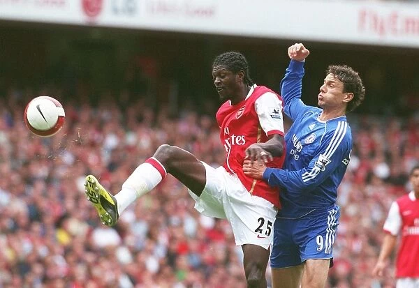 The Unforgettable Rivalry: Adebayor vs. Boulahrouz - Intense 1:1 Battle, Arsenal vs. Chelsea, FA Premiership, May 6, 2007