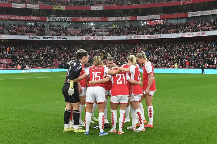 Framed Print : United in Determination: Arsenal Women vs. Chelsea Women Prepare for Barclays Super League Showdown at Emirates Stadium (2023-24)