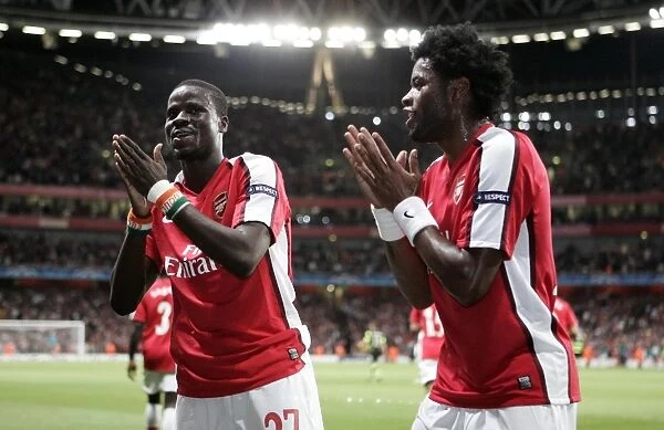 Unstoppable Duo: Eboue and Song's Brilliant Performance - Arsenal's 3-1 UEFA Champions League Victory over Celtic (26 / 8 / 09)