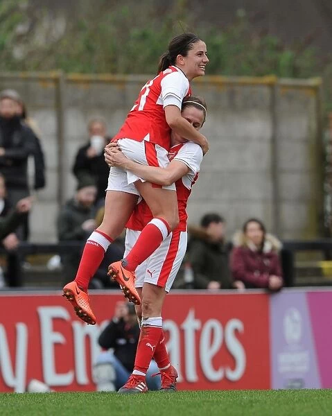 Unstoppable Duo: Van de Donk and O'Reilly's Goal-Scoring Celebrations for Arsenal Ladies in FA Cup Clash against Tottenham Hotspur Ladies