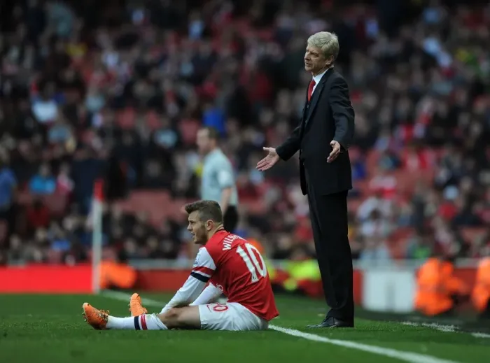 Framed Print : Unstoppable Duo: Wenger and Wilshere's Unforgettable Partnership at Arsenal (2013-14)