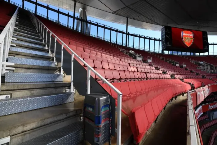 Framed Print : Upper terrace segregation line. Arsenal 3: 1 Brentford Framed Print : Upper terrace segregation line. Arsenal 3: 1 Brentford