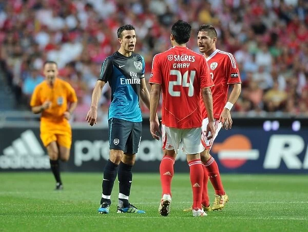 Van Persie vs. Garay: Clash of Titans in Arsenal's Pre-Season Battle with Benfica (2011)