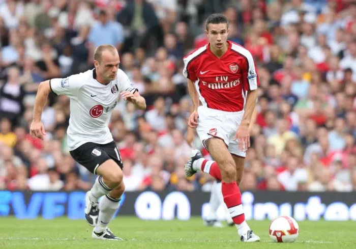 Framed Print : Van Persie vs. Murphy: A Rivalry Ignites - Fulham 1:0 Arsenal, Premier League, 2008 Framed Print : Van Persie vs. Murphy: A Rivalry Ignites - Fulham 1:0 Arsenal, Premier League, 2008