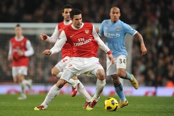 Van Persie's Determined Standoff: Arsenal vs Manchester City, Premier League Rivalry (2011)