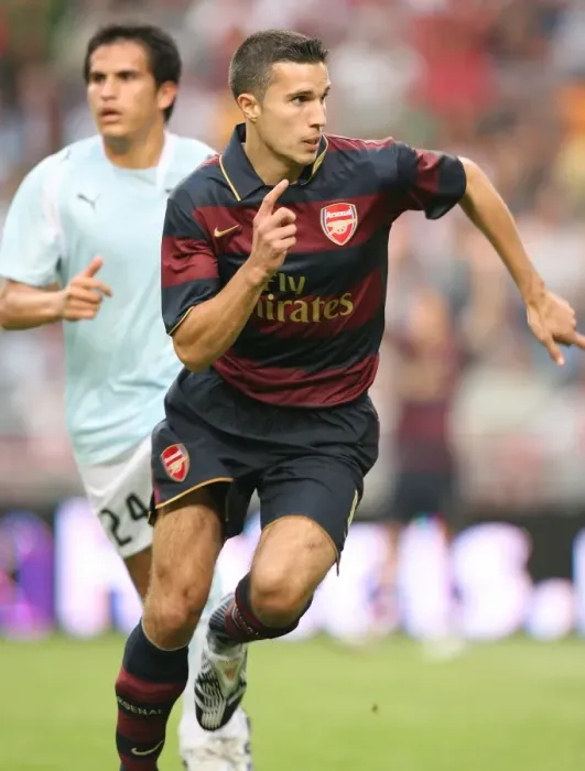 Framed Print : Van Persie's Strike: Arsenal's Victory over Lazio at Amsterdam ArenA (2007)