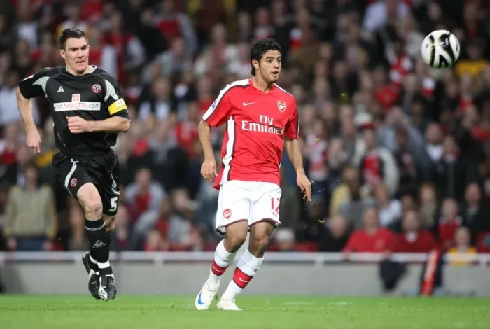 Framed Print : Vela's Stunner: Arsenal's 6-0 Thrashing of Sheffield United in Carling Cup Framed Print : Vela's Stunner: Arsenal's 6-0 Thrashing of Sheffield United in Carling Cup