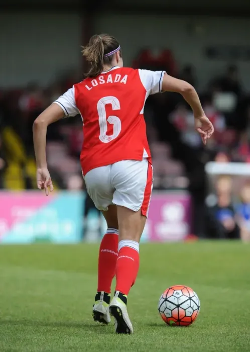 Framed Print : Vicky Losada Scores Duo for Arsenal in 2:0 WSL Division One Triumph over Notts County (Meadow Park, 10 / 7 / 16)
