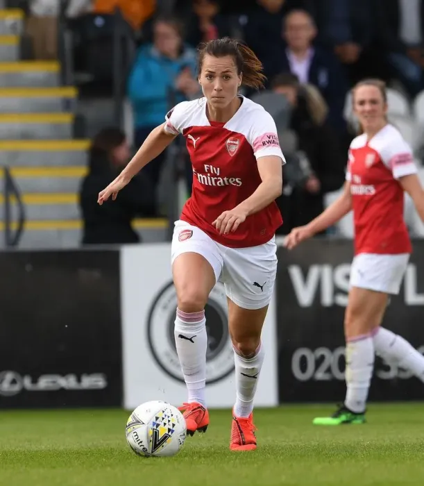 Framed Print : Viki Schnaderbeck: In Action for Arsenal Women Against Manchester City (2018-19) Framed Print : Viki Schnaderbeck: In Action for Arsenal Women Against Manchester City (2018-19)