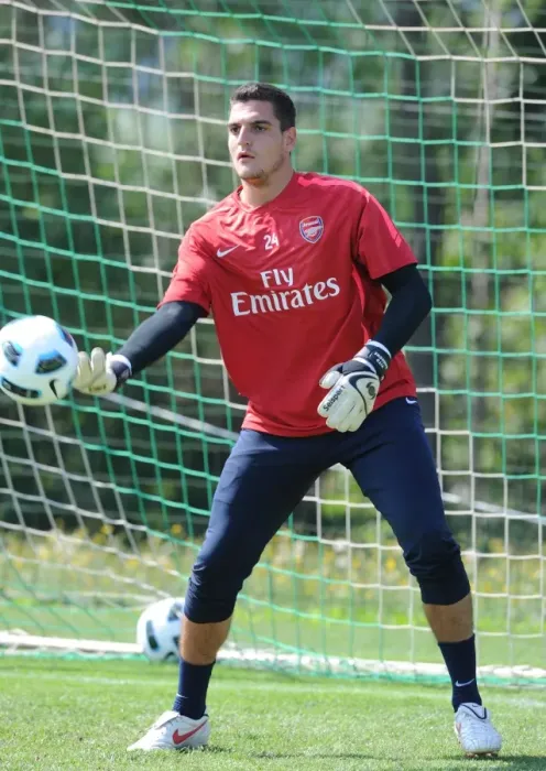 Framed Print : Vito Mannone (Arsenal). Arsenal Training Camp, Bad Waltersdorf, Austria, 21  /  7  /  2010