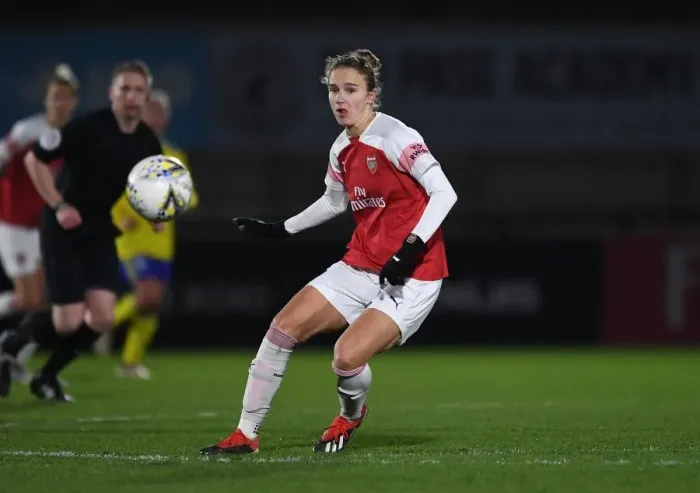 Framed Print : Vivianne Miedema in Action: Arsenal Women vs. Birmingham City (FA WSL) Framed Print : Vivianne Miedema in Action: Arsenal Women vs. Birmingham City (FA WSL)