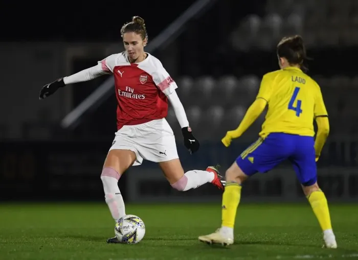 Framed Print : Vivianne Miedema in Action for Arsenal Women vs Birmingham City Women - WSL Continental Tyres Cup Framed Print : Vivianne Miedema in Action for Arsenal Women vs Birmingham City Women - WSL Continental Tyres Cup