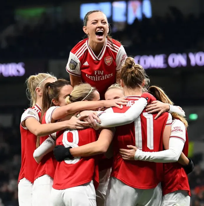 Framed Print : Vivianne Miedema and Katie McCabe Celebrate Arsenal's Second Goal vs. Tottenham Hotspur (FA WSL, 2019-20) Framed Print : Vivianne Miedema and Katie McCabe Celebrate Arsenal's Second Goal vs. Tottenham Hotspur (FA WSL, 2019-20)