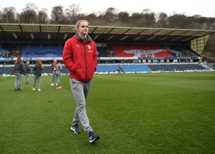 Framed Print : Vivianne Miedema Prepares for Arsenal Women's Continental Cup Final Showdown Against Manchester City Ladies Framed Print : Vivianne Miedema Prepares for Arsenal Women's Continental Cup Final Showdown Against Manchester City Ladies
