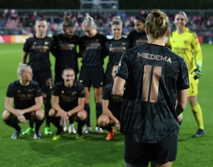 Framed Print : Vivianne Miedema Readies for AFC Ajax Battle in UEFA Women's Champions League
