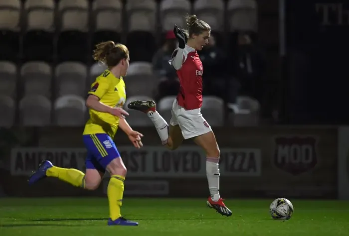 Framed Print : Vivianne Miedema Scores Arsenal's Second Goal in FA WSL Cup Match Framed Print : Vivianne Miedema Scores Arsenal's Second Goal in FA WSL Cup Match
