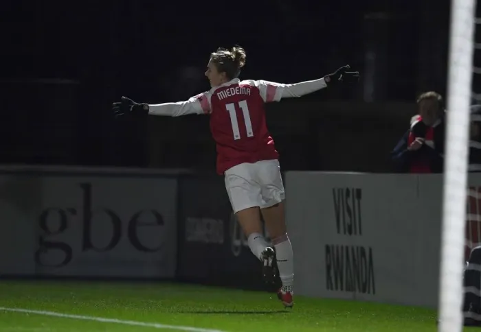 Framed Print : Vivianne Miedema Scores Arsenal's Second Goal in FA WSL Cup Match Framed Print : Vivianne Miedema Scores Arsenal's Second Goal in FA WSL Cup Match