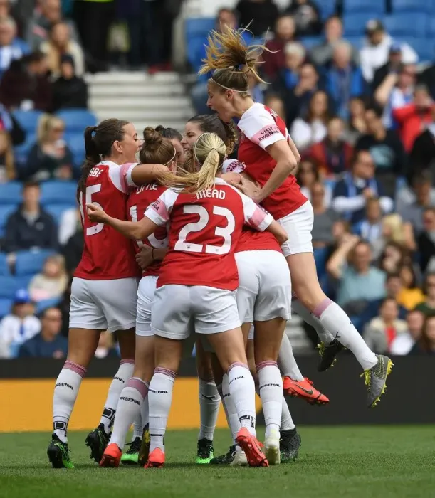 Framed Print : Vivianne Miedema Scores Dramatic Goal: Arsenal Women Triumph Over Brighton & Hove Albion