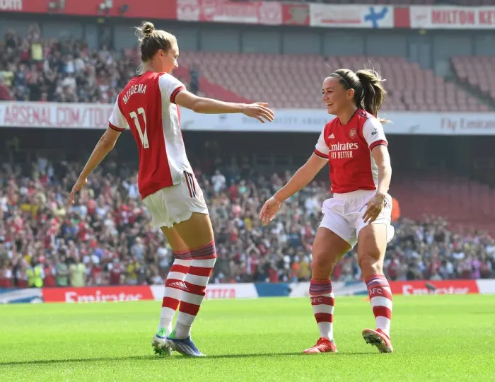 Framed Print : Vivianne Miedema Scores First Goal for Arsenal Women in FA WSL Match Against Chelsea