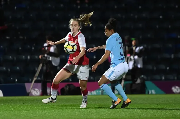 Framed Print : Vivianne Miedema Scores the Winning Goal: Arsenal Women Secure Continental Cup Victory over Manchester City Ladies Framed Print : Vivianne Miedema Scores the Winning Goal: Arsenal Women Secure Continental Cup Victory over Manchester City Ladies