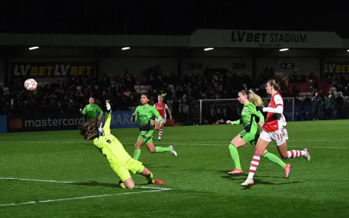 Framed Print : Vivianne Miedema's Hat-Trick Secures Arsenal Women's Champions League Victory Framed Print : Vivianne Miedema's Hat-Trick Secures Arsenal Women's Champions League Victory