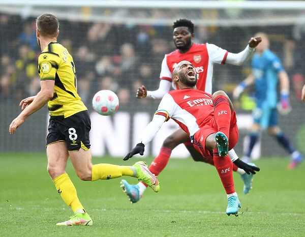 Watford vs Arsenal: Lacazette Fouls by Cleverley in Intense Premier League Clash (2021-22)