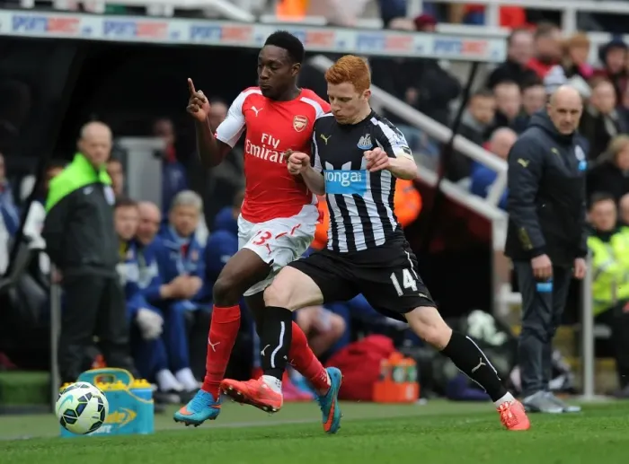 Framed Print : Welbeck vs Colback: Intense Battle in Newcastle United vs Arsenal Premier League Clash Framed Print : Welbeck vs Colback: Intense Battle in Newcastle United vs Arsenal Premier League Clash