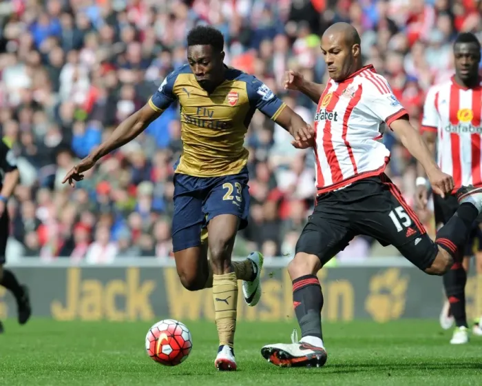 Framed Print : Welbeck vs Kaboul: A Premier League Showdown at Sunderland (2015-16) Framed Print : Welbeck vs Kaboul: A Premier League Showdown at Sunderland (2015-16)
