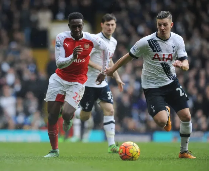Framed Print : Welbeck vs. Wimmer: A Footballing Battle in the Intense Tottenham Hotspur vs. Arsenal Rivalry (2015-16)