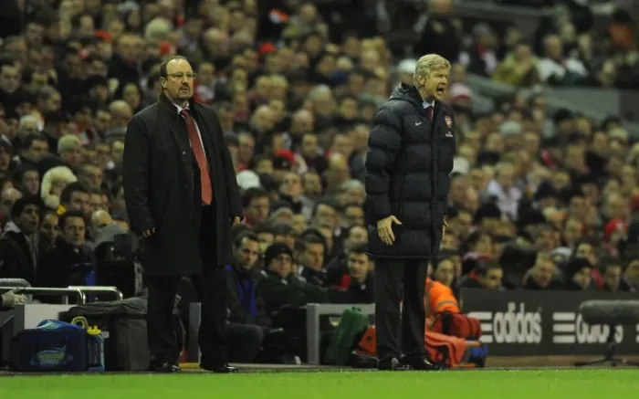 Framed Print : Wenger vs. Benitez: Liverpool 1-2 Arsenal, Premier League Rival Managers Framed Print : Wenger vs. Benitez: Liverpool 1-2 Arsenal, Premier League Rival Managers