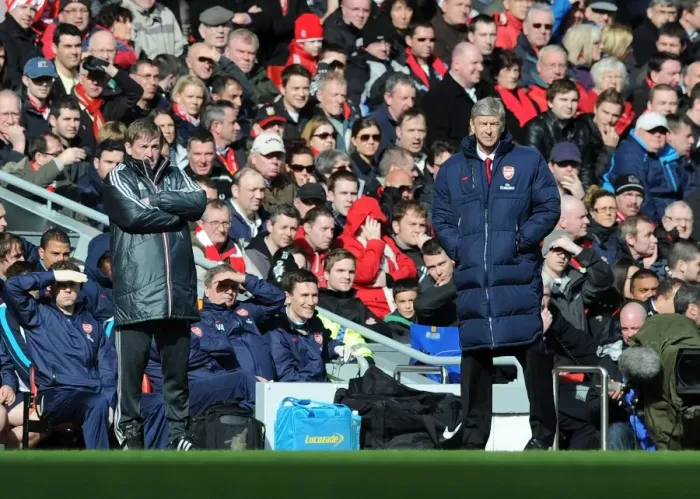 Framed Print : Wenger vs. Dalglish: A Premier League Showdown (Liverpool v Arsenal, 2012)