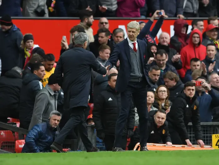 Framed Print : Wenger vs. Mourinho: The Clash of Titans - Arsenal vs. Manchester United (2017-18) Framed Print : Wenger vs. Mourinho: The Clash of Titans - Arsenal vs. Manchester United (2017-18)
