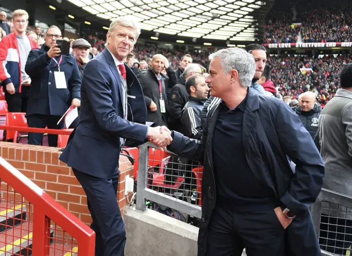 Framed Print : Wenger vs. Mourinho: A Premier League Showdown - Arsenal at Old Trafford (2017-18)