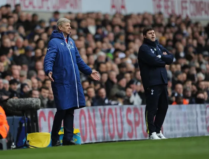 Framed Print : Wenger vs. Pochettino: Clash of the Managers - Tottenham vs. Arsenal, Premier League 2014-15 Framed Print : Wenger vs. Pochettino: Clash of the Managers - Tottenham vs. Arsenal, Premier League 2014-15