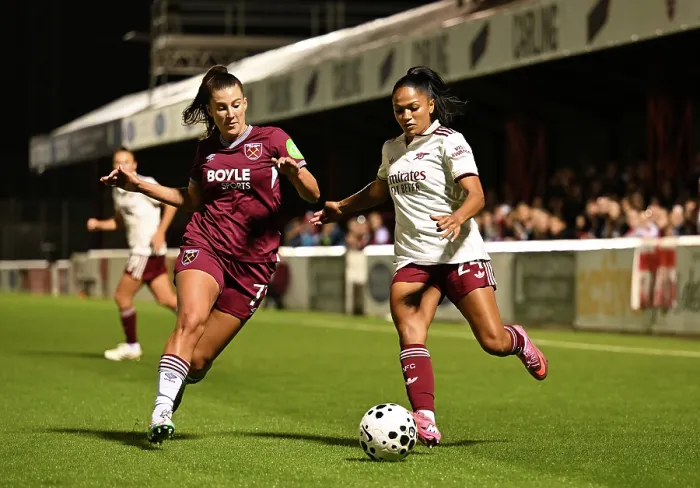 Framed Print : West Ham United v Arsenal - Barclays Women's Super League West Ham United v Arsenal - Barclays Women's Super League