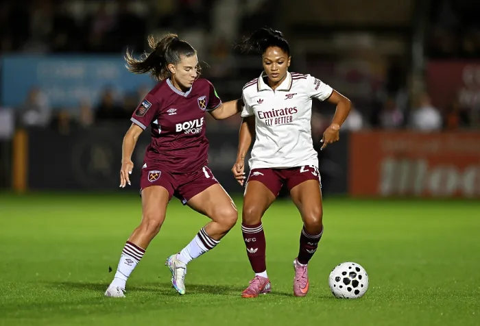 Framed Print : West Ham United v Arsenal - Barclays Women's Super League West Ham United v Arsenal - Barclays Women's Super League
