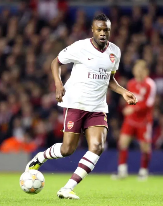Framed Print : William Gallas in Action: Arsenal vs. Liverpool, UEFA Champions League Quarterfinals (8 / 4 / 08)