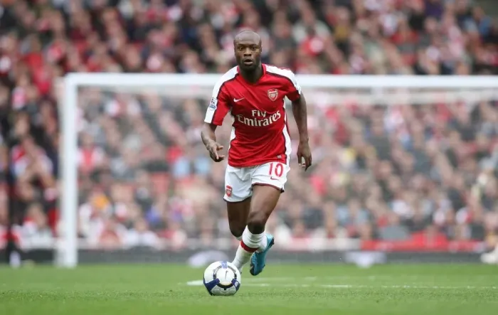 Framed Print : William Gallas Celebrates Arsenal's 3:1 Win Over Birmingham City in the Barclays Premier League, Emirates Stadium, 17 / 10 / 09