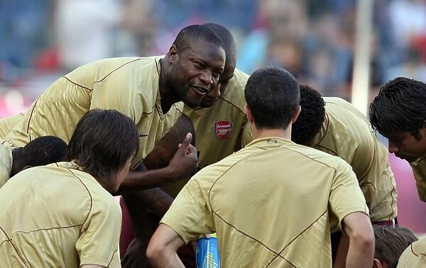William Gallas Rallies Arsenal Team Before Salzburg Pre-Season Match